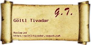 Göltl Tivadar névjegykártya